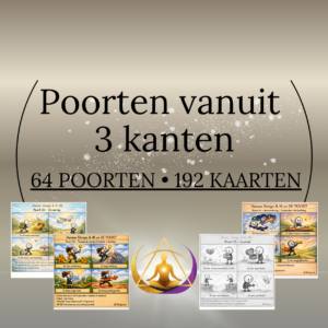 Human Design kaartendeck Poorten vanuit 3 zijdes van Body Crea met 192 digitale kaarten over alle 64 poorten vanuit drie invalshoeken