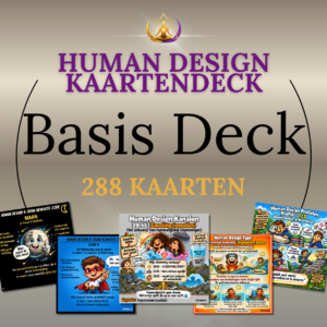 Human Design Basis Deck van Body Crea met 288 digitale kaarten over verschillende Human Design thema’s.