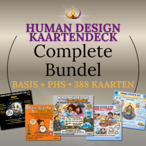 Complete Human Design kaartendeck bundel van Body Crea met het Basis Deck en PHS Deck, samen 388 digitale kaarten.